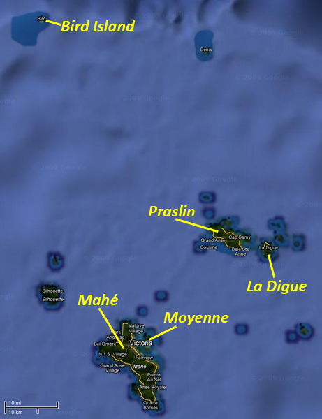 Karte der Inseln